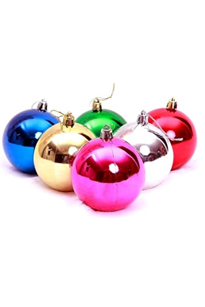 PartyMarty Party Marty Christmas Ornament Ball Ornament 6cm 6Pcs Mixed Color