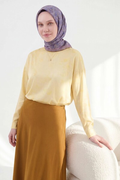 Silk Home وشاح ناعم رومي باستيل بنفسجي 90x90