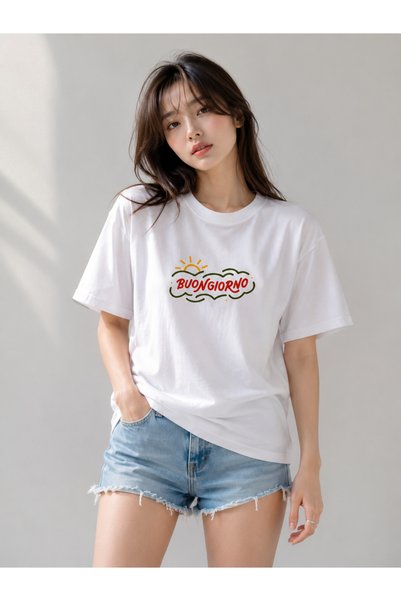 Me selection Buongiorno Design 100% Cotton Unisex Basic T-Shirt