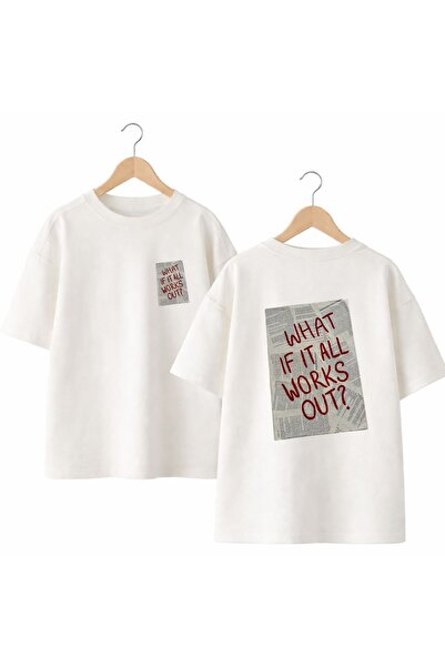 playwear What If It All Tricou cu decolteu rotund, imprimat pe spate și pe pi...