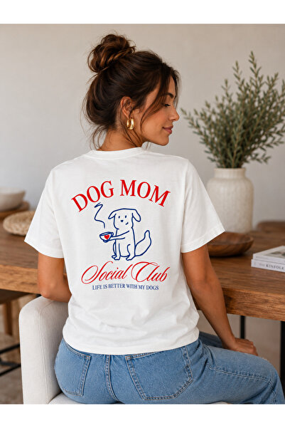 salya store تي شيرت نسائي من Dog Mom، بقصة فضفاضة