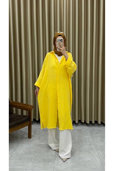 Minharir Tina Muslin Fabric Shirt Dress
