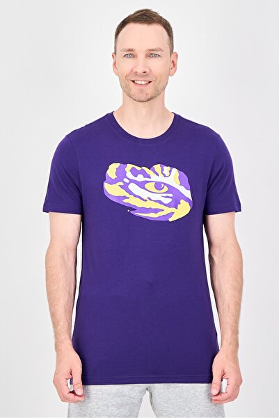 Fanatics Men Sportswear Fit Short Sleeve LSU Tigers Outdoor T-Shirt, Purple