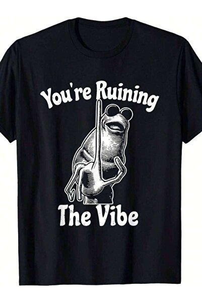 4Car تي شيرت نسائي من You're Ruining Vibe Marcus The Worm مع طباعة، تي شيرت ب...