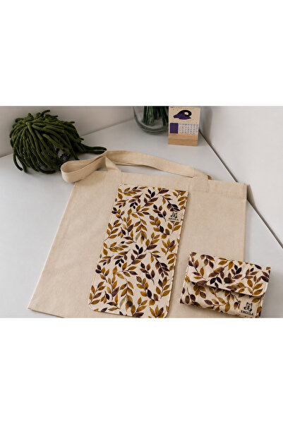 ERGULA Foldable Floral Patterned Cloth Bag – 100% Cotton Fabric with Organize...