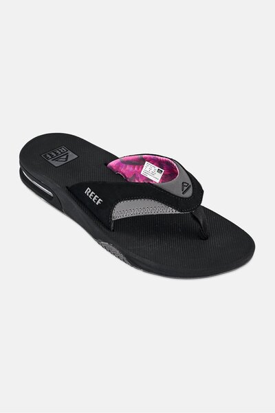 Reef Women Fanning Slip On Slippers, Black