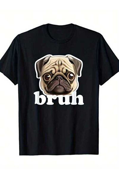 KYMC07 تي شيرت رجالي متعدد الاستخدامات من Pug Says Bruh Funny Humorous Pet Do...