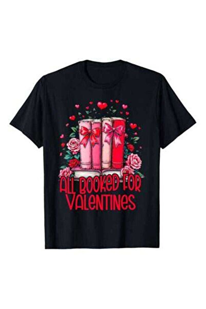 Astogria13 تي شيرت All Booked Book Lovers Teacher Valentines، مصنوع من القطن ...