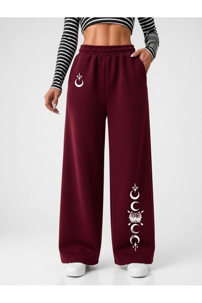 ZAVIXO Women's High Waist Wide Leg Palazzo Sweatpants with Moon Star Print – ...
