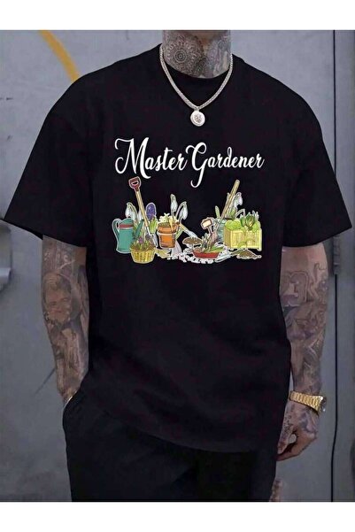 45 BPM 100% Cotton Master Gardener Gardening Women's Men's Black Vacation Cre...