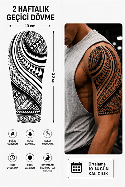 medink tattoo Tattoo Gerçekçi 3D Maori Model Geçici Kol Bacak Geçici Sticker ...
