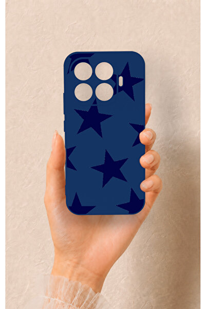 Vip Case Mi 17T 5G Uyumlu Lacivert Star Desenli Silikon Kılıf