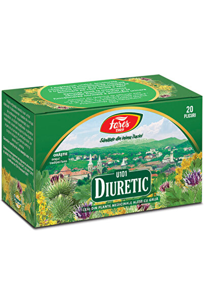 Fares Ceai Fares, 20 plicuri – Susține eliminarea apei din organism și sănăta...