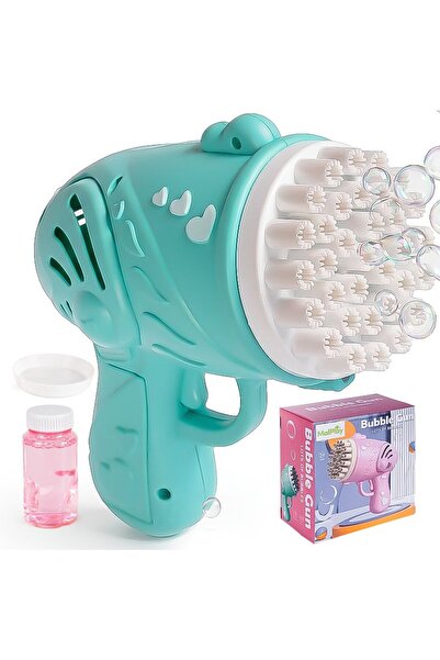 MalPlay Pistol generator baloane de sapun pentru copii Green, rezerva cu solu...