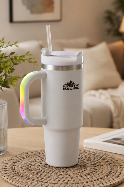 North Pacific LED Işıklı Pipetli Termos - 900 mL