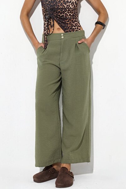 Hiccup Busem Women's High Waist Wide Leg Pants