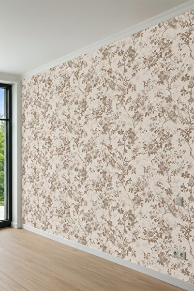 dreamwall Çiçek Dalları Desenli Bohem Tek Parça Tekstil Duvar Kağıdı