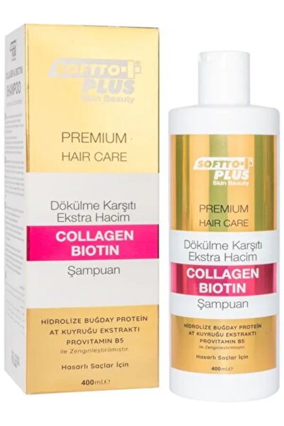 Softto Plus+1 شامبو مقوي للشعر بخلاصة الكولاجين والبيوتين لزيادة الحجم 400 مل