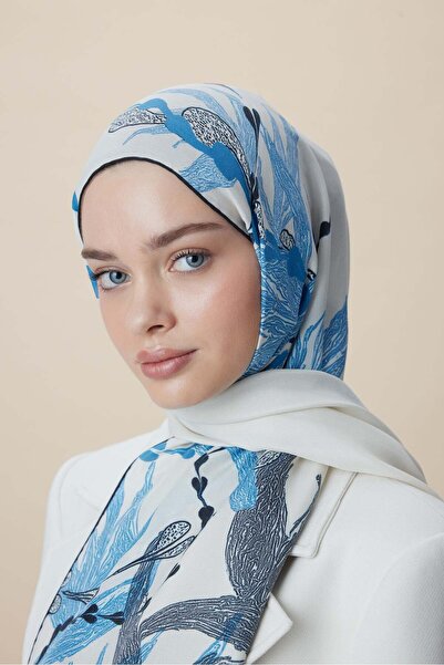 Maisa Sitare Cotton Shawl Light Blue