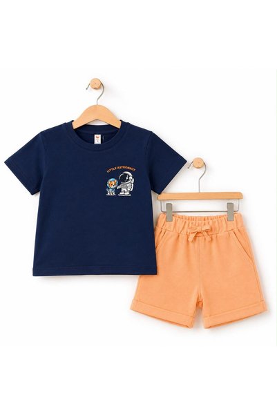 H&C COOLBOY H&C 100% Cotton Kids Printed 2-Piece T-Shirt Shorts Set 1-6 Years