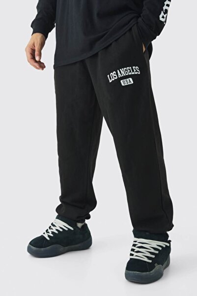 classy moda Unisex Lettering Front Printed 2 Thread Combed Cotton Baggy Trousers