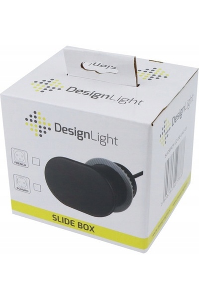 NO BRAND Priză electrică de blat, design subțire, negru, cu USB A+C, 3 unități