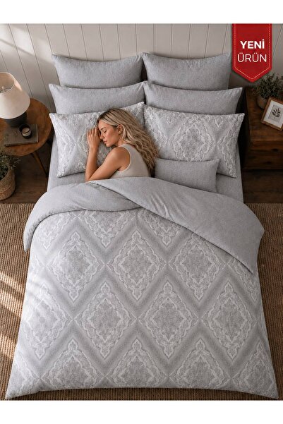 Sheri Home Lastikli Çarşaflı Nevresim Takımı Çift Kişilik Premium ROYALMODEL 88s