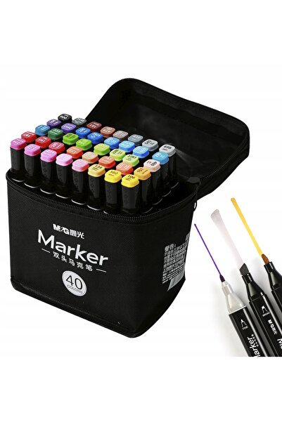 M&G GÜREL Marker artistic pe bază de alcool, cu două capete, 40K