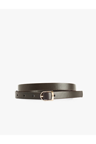 Koton Faux Leather Belt with Metal Buckle