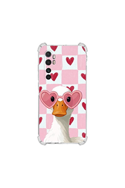 PrintiFy Xiaomi Mi Note 10 Lite ile Uyumlu Pembe Pötikare Serisi Göletin Gülü...