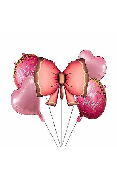ÇITIPITISTORE Set of 5 Balloons with Bow Foil Balloons