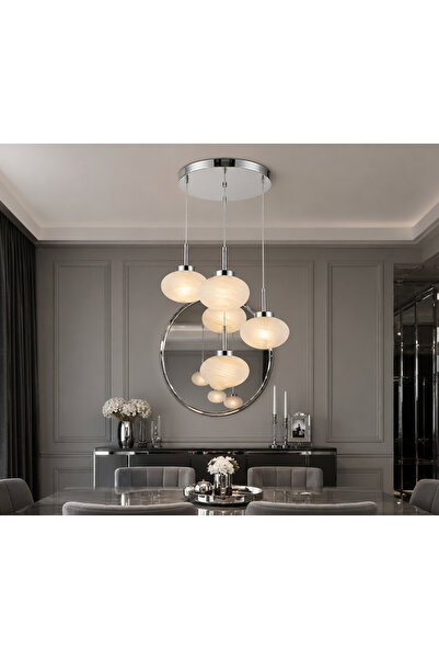TT AYDINLATMA TT610-5Y-FULLKR COSMO MODEL 5 Lİ FULL KROM AVİZE