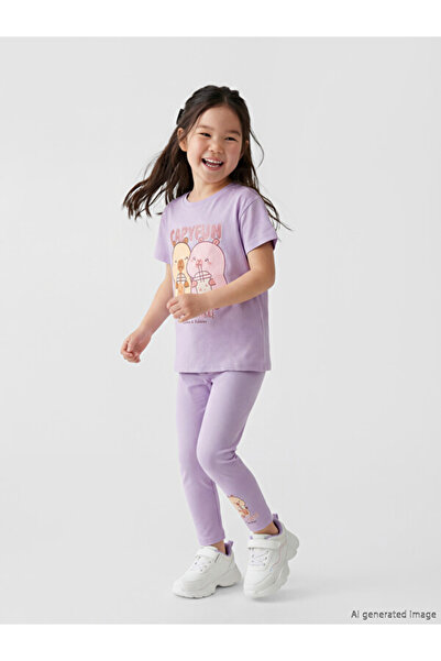 LC Waikiki I Anime Character Printed Girls' T-Shirt and Leggings from Freezen...