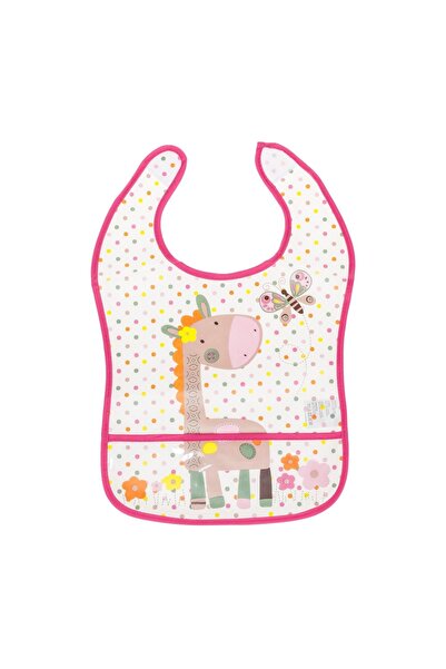 OEM Bavetă cu buzunar colector bebeluși, model girafă, plastic, transparent, ...