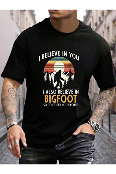 4Car تي شيرت صيفي للرجال والنساء من القطن 100% بطبعة I Believe In You Also Bi...