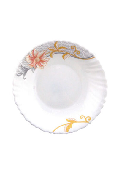 ROYALFORD 7.5" Opalware Soup Plate RF6095, Dream Rose, White