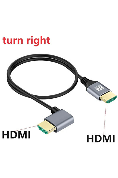 Choice كابل HDMI 8K بطول 0.5 متر من BSN، كابل HDMI 2.1V ذكر إلى ذكر بزاوية 90...