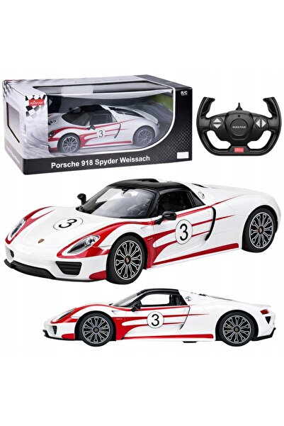 LeanToys Mașină Porsche 918 Spyder Performance Telecomandă RC Albă Rastar 1:14
