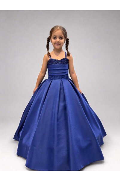 Okay Children's Evening Dress 4-10 Years Old Navy Blue