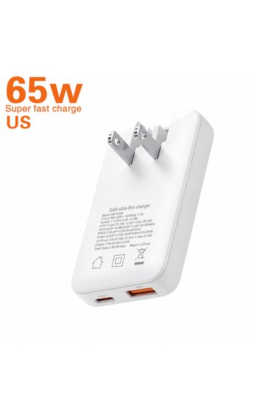 Choice White 65W US TINSOL PD 65W Ultra-thin Gallium Nitride Charger US/EU/KR...