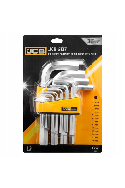 Jcb Set chei imbus hexagonale CrV lungi 13 piese 2-19mm