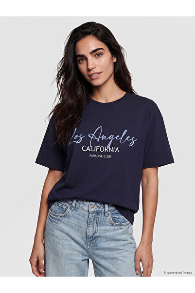 LC Waikiki Trendlucky with a Difference California Printed 100% Cotton Women'...