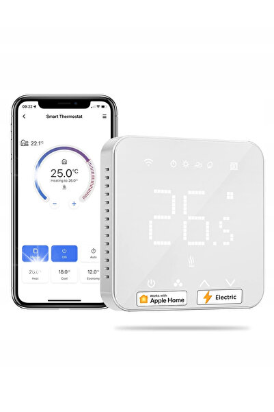 Meross Home Meross Cool Smart Wifi Termostat de perete Mts200Hk Eu 16A Homekit
