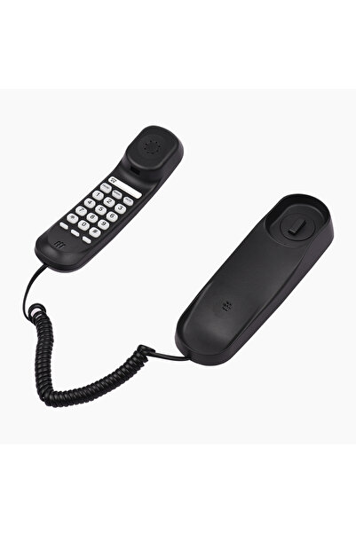 Choice black Mini Desktop Corded Landline Phone Fixed Telephone Wall Mountabl...