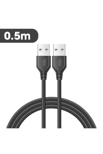 Choice 0.5m 0.5/1/1.5m USB A Male To USB Male Dual USB 2.0 Cable For PC Radia...