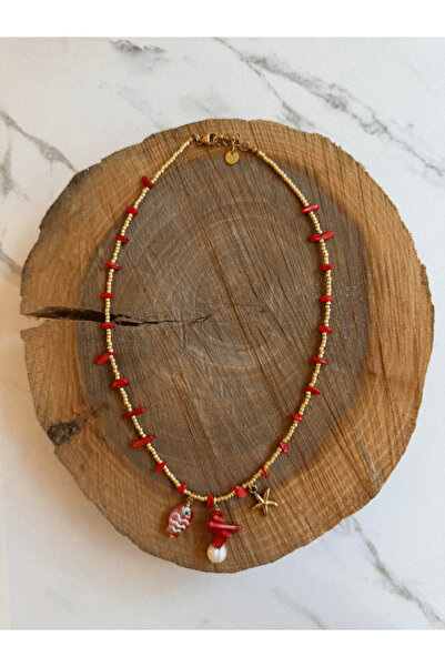 AngelsAccessories Ατσάλινο Κολιέ με Θαλάσσιες Λεπτομέρειες