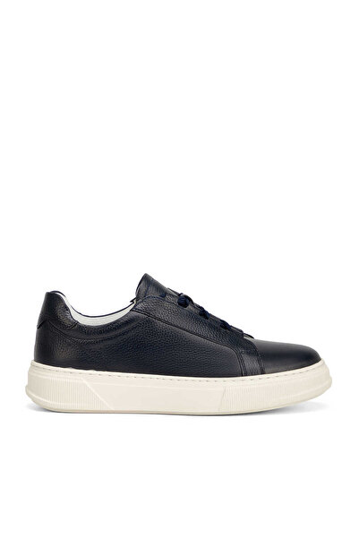 Tergan Lacivert Hakiki Deri Erkek Sneaker - E26I1AY57737-A38
