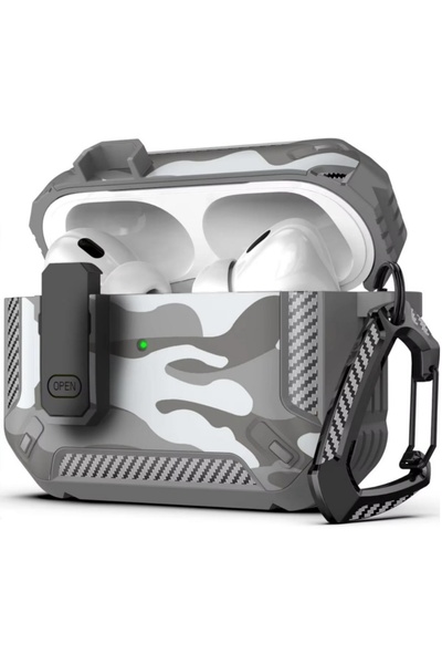 Choice غطاء حماية متين للرجال لسماعات AirPods Pro 3 بلون رمادي مموه أو أخضر م...