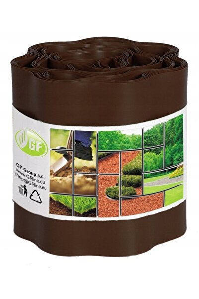 GF Garden Gard Lawyard Ondulat 15cm X 9m Palisadă de Grădină Maro X3 Bucăți
