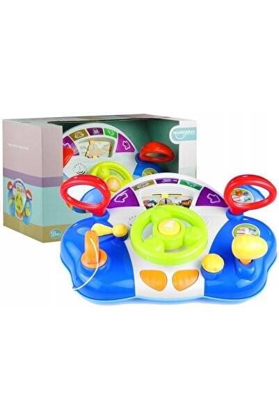 LeanToys Volan interactiv pentru copii cu panou sonor